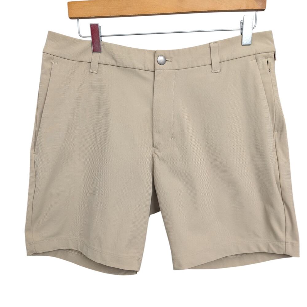 lululemon athletica Men’s Khaki Beige Performance Shorts - 7 inch inseam